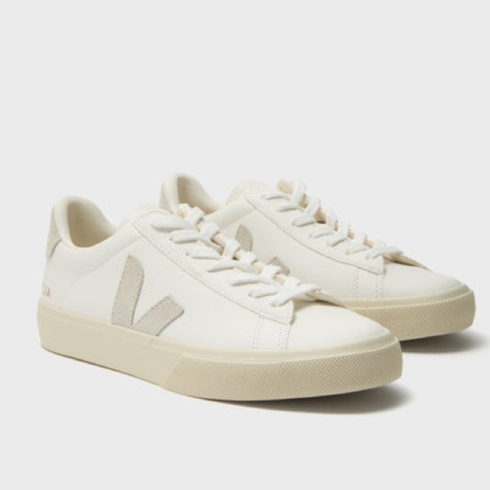 Veja White and Cream Sneakers
